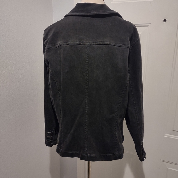Venezia  Black Denim Jean Jacket  Size 18/20 - Picture 6 of 9